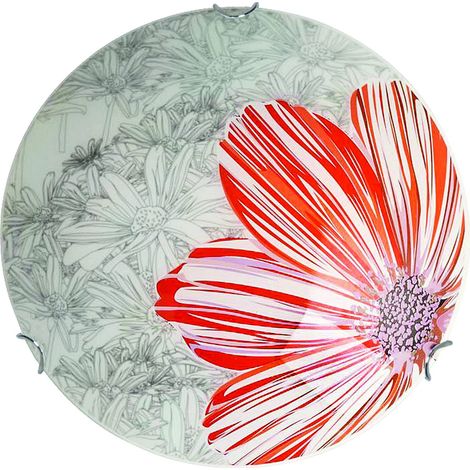 Plafoniera Candellux Spring 30cm cromata rossa E27 (1/5)