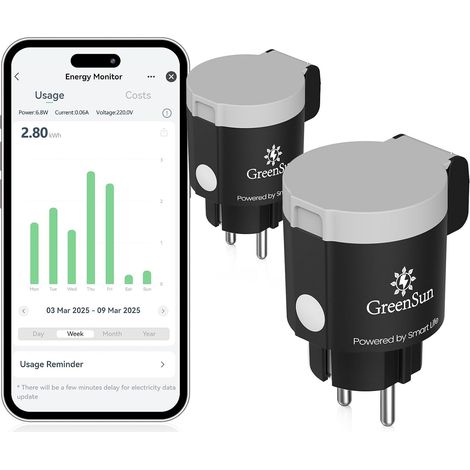 Prise Connectée Extérieure - 16A Type E 2PCS Prise WiFi Programmable  Prise Connectée Commande Vocale Compatible avec Google Home, Compteur d'Énergie, Contrôle APP Smart Life 2,4GHz IP44 (1/5)