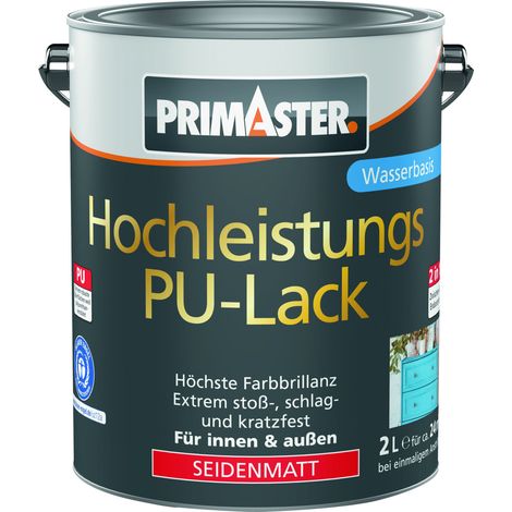 Primaster Hochleistungs PU-Lack cremeweiß seidenmatt 2 L
