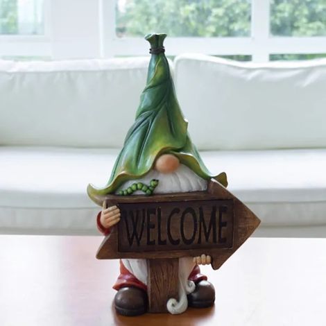 Père Noël décoratif avec panneau de bienvenue pour Noël (1/2)
