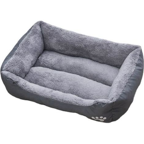 EASYCOMFORT Niche carrée pour chien et chat, panier douillet taille L 70x55cm, maison chaude couleur bonbon pour petits moyens grands chiens chiots (1/5)