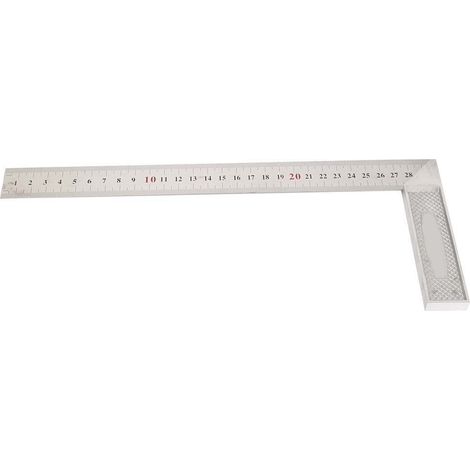 Règle rectangulaire standard de 30 cm en alliage d'aluminium à angle droit (90°) avec bord droit (1/5)