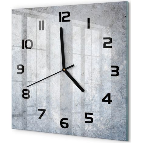 Horloge Murale Carrée Sans Tic-Tac en Verre Moderne Chambre Bureau Arrière-plan spécifique 30x30 cm (1/5)