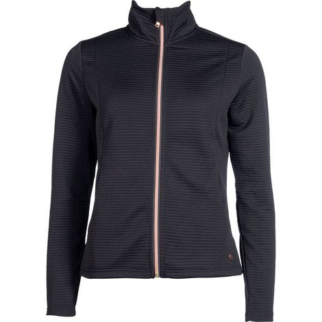 XL, Nero 9100: Giacca equitazione donna in tessuto tecnico con zip e tasche modello Yvonne