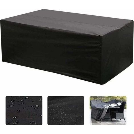 Rechteckige Tischdecke aus Oxford-Material für Gartenmöbel mit UV-Schutz (213 x 132 x 74 cm)