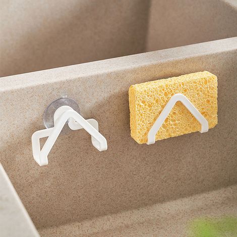 Organisateur à ventouse pour évier, grille d'égouttage, rangement pour éponge-AquaForge (1/5)