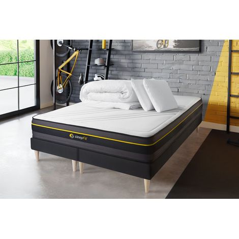 Pacchetto letto completo - Materasso 160x200cm + 2 molle insacchettate (monoblocco) + 2 guanciali + piumone - Active (1/5)