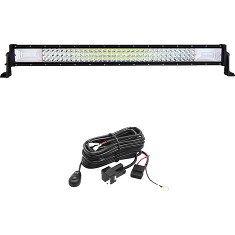 Barra luminosa a LED, fascio luminoso combinato, design impermeabile, kit di cavi da 32 pollici (81 cm) e 405 W. (1/2)