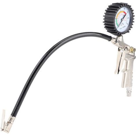 Manomètre de pression des pneus, pistolet gonfleur multifonction pour voitures, motos et camions, résistant à l'usure et à la rouille (1/5)
