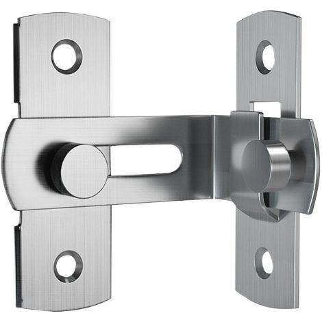 Verrou de porte réversible à 90 degrés, verrou à angle droit pour portes coulissantes, en forme de D incurvé (1/3)