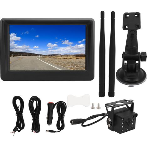 Caméra de recul 5 pouces avec moniteur HD 1280x720, angle large 150°, kit caméra de marche arrière grand écran (1/5)