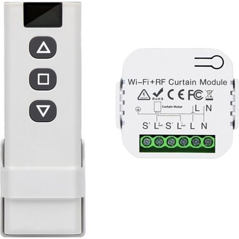 Interrupteur Module Volet Roulant Sans Fil, Commutateur de Commande à Distance de Moteur AC sans Fil pour Volets Roulants Stores Stores Auvent AC 220V 230V Émetteur Radio RF Contrôle de Portée 100M (1/5)