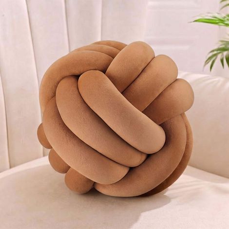 Cuscino con nodo marrone – 25 cm, schiuma di poliestere (1/5)