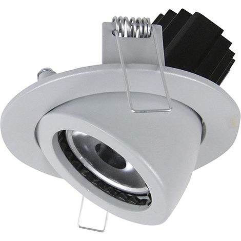 Empotrable techo tilt MINI LUNA Adjustable Round LED COB 10.60W 1317lm(1005lm) CRI90 2700K 38º Gris
