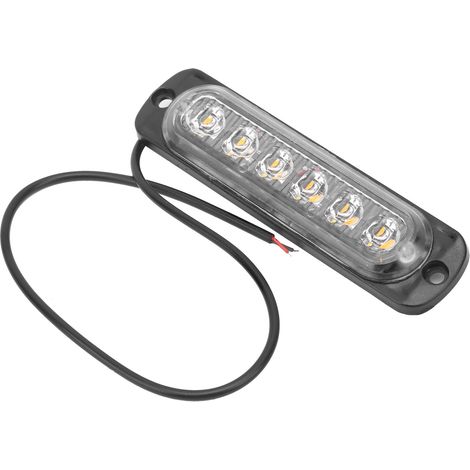 Feu de position latéral, lampe de signalisation, éclairage jaune normal, 12 V, 6 LED, pour camion, voiture et moto (1/5)