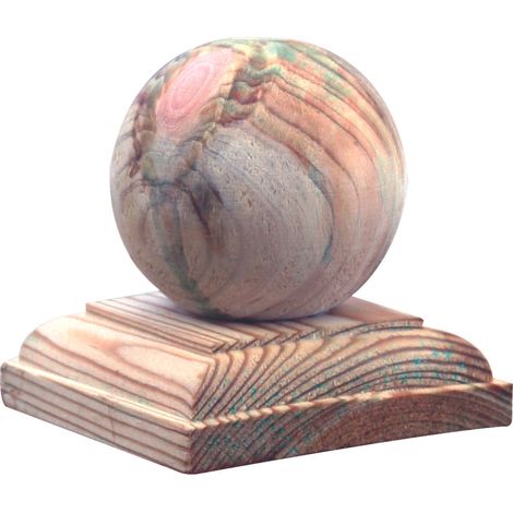 Holzbedeckung, die in der Kugel 9x9xh10 cm Lasa -Kugelzaun imprägniert ist