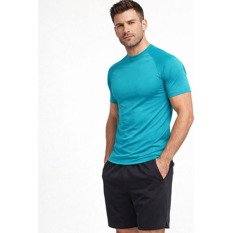 Recea S blaues, schnelltrocknendes, thermoaktives Sport-T-Shirt