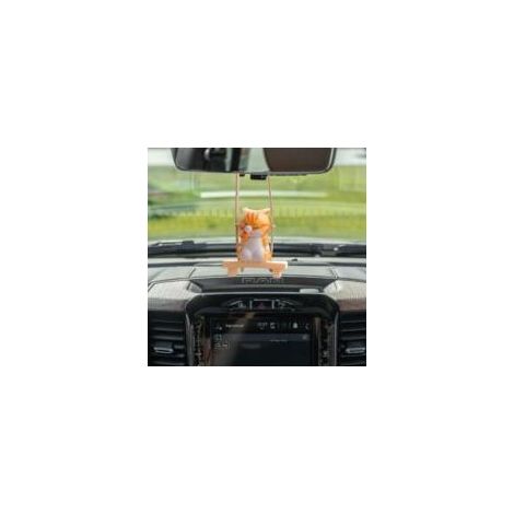 Mignon Chat Ornement de Voiture, Accessoires pour Voiture Chat Décoration de Pendentif de Voiture pour Rétroviseur de Voiture Intérieur Accessoires (1/5)
