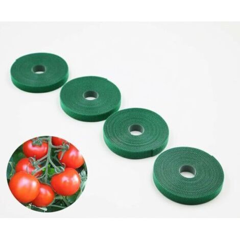 Bande de Fixation pour Plantes,Cravates de Jardin,Lien de Plante Réutilisable,Lien Auto-agrippant,Cravates de Plante Douces Supports de Plante,Cravate de Tomate,Cravate de Raisin,Longueur 5m x1.2cm,St (1/5)