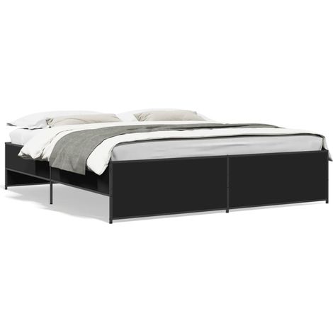 Maison Exclusive - Bettgestell Schwarz 200x200 cm Holzwerkstoff u