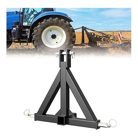 Attelage de remorque à 3 Points Rail d'attelage catégorie 1 Adaptateur d'attelage de Tracteur Suspension à Trois Points avec Récepteur de 2" pour la Plupart des Tracteurs et Remorques (1/5)