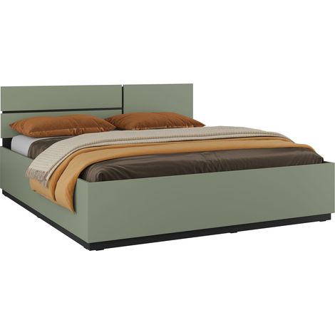 Cama Alfere 123, Verde, Doble, 180x200, Aglomerado laminado, 184x205x91cm (1/5)