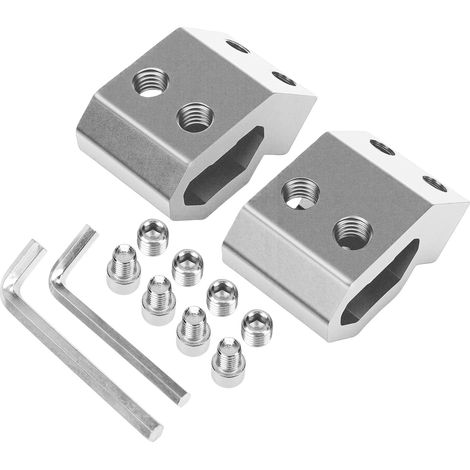Support de Rail universel adapté à la boîte à outils d'emballage, lot de 2 clips peu encombrants, Kit latéral argenté (1/5)