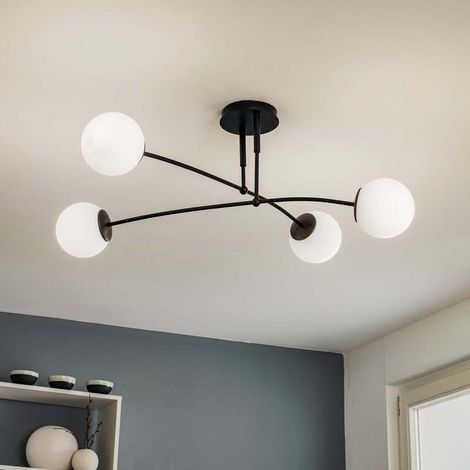 [NEUWERTIG] B-Ware Euluna Deckenlampe Deckenlampe Lampe Leuchte Pregos 4 in Schwarz vierflammig (1/2)
