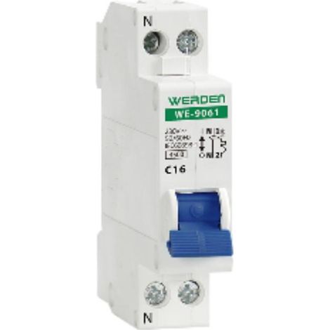 FPLUS magnetotermico 1p+n 16 amp. (we-9061) , Características
Certificados: CE & RoHS
Número de polos: 1 + N
Dimensiones: 36 mm
Tensión: 400-230V AC
Frecuencia: 50-60 Hz
Curva de d