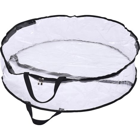 [Sac de Stockage pour Couronne] [Stockage du Couronne] 76x20cm PVC Translucent avec Fenêtre Transparente et Double Fermeture Éclair Facile à Porter et Reutilisable (1/5)