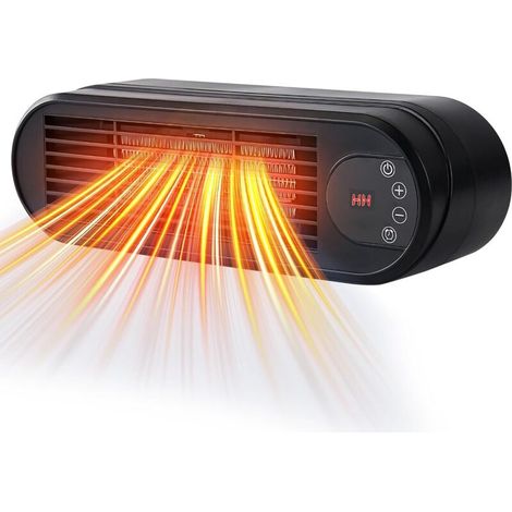 Heizlüfter Klein Mini Energiesparend, Elektrische PTC Keramikheizung Mobile Heizlüfter Camping Zeltheizung mit Überhitzungs- & Kippschutz, für Büro Heim Schlafzimmer (1/5)
