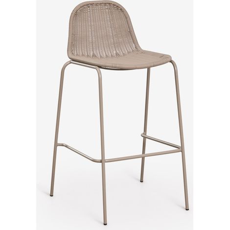 Set di 4 sgabelli alti impilabili in rattan sintetico Reiven SKLUM            