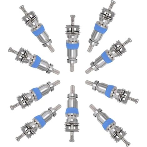 Lot de 50 noyaux de valve pour R410 R32 R22, haute pression avec joint en téflon, pièce de rechange CVC, idéale pour les systèmes de réfrigération et la climatisation (1/4)