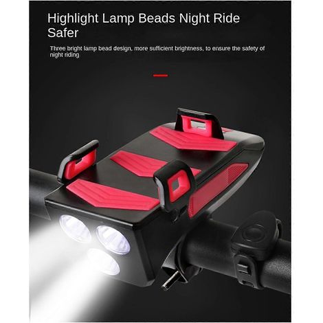 2000 mAh Fahrradlicht, Handyhalterung, Fahrradvorderlicht, Blau