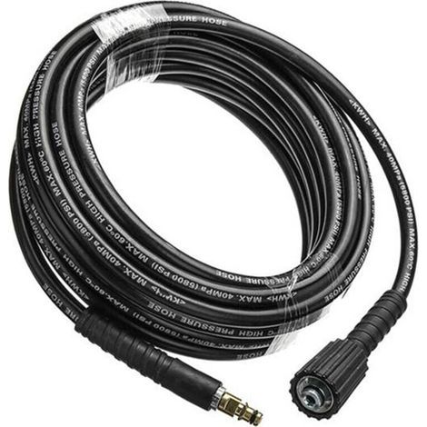 Manguera de alta presión de 8 m para hidrolimpiadoras K3, K4, K5, K6 y K7. Conexión M22. Manguera flexible antitorsión. Presión de hasta 2320 psi. (1/5)