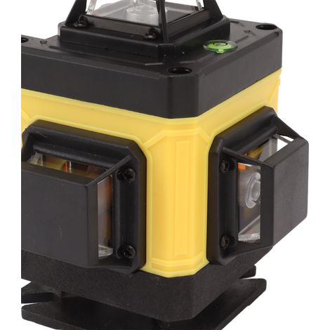 Niveau laser à faisceau vert 360° avec télécommande, batterie rechargeable 3000 mAh, prise UE 100-240 V, 16 lignes (1/5)