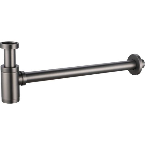 Sifone tondo nero  Finitura in metallo nero canna di  [ IMEX® ]