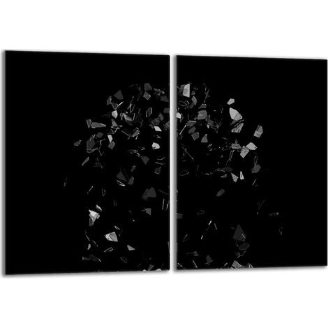 Piastra protettiva in vetro per stufa 2x40x52 Nero (1/5)