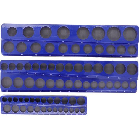 Ensemble d'organisateurs de douilles magnétiques, 3 pièces, support métrique profond Standard 1/2 pouces 3/8 pouces 1/4 pouces (1/5)