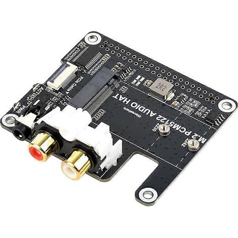 Für Raspberry Pi 5 PCIe zu M.2 NVMe und PCM5122 I2S DAC HiFi-Erweiterungskarte, treiberfrei, mit integrierter 3,5-mm-Kopfhörerbuchse (1/5)
