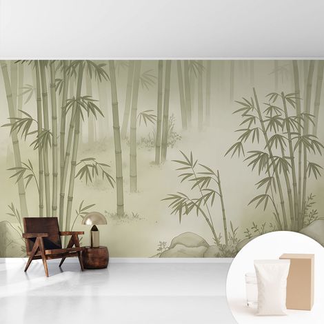 Tapete Vliestapete mit Kleber - trendige Wanddeko - elegant Fototapete für Wohnzimmer - Schlafzimmer Ruhige Landschaft 416x254 cm (1/5)