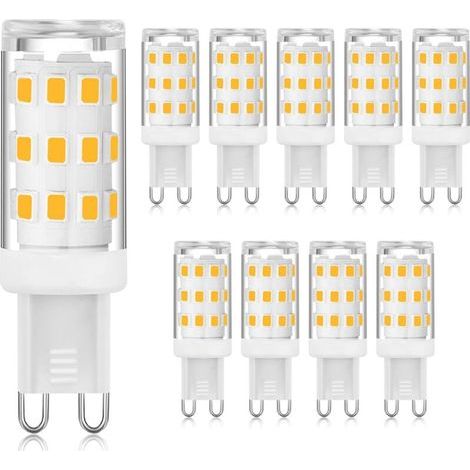 Lampadina LED G9 3000K bianco caldo 3W, attacco G9 a due pin (equivalente a una lampadina alogena da 40W), lampadine G9 a risparmio energetico per lampadari, senza sfarfallio, non dimmerabile, confezi (1/5)