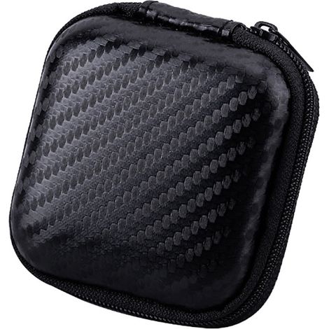 Irovami Étui pour écouteurs sans fil/filaires, étui de transport rigide en EVA, pochette zippée avec chargeur mural et adaptateur USB. (1/5)