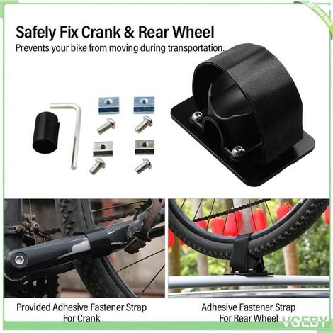 Support de roue arrière de vélo, support de toit de voiture, support de vélo pour le transport universel de vélos de route (1/4)