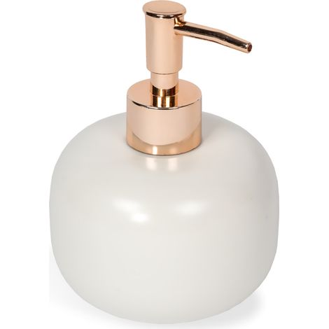 Distributeur de savon à poser blanc perlé en céramique mod. Clizia (1/3)