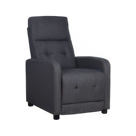 Poltrona Recliner Rey Grigio con Meccanismo Push Back 65,5 x 85,5 x h 102,5 cm