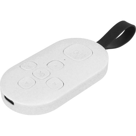 Télécommande Bluetooth rechargeable pour téléphone, tourne-page, déclencheur selfie mains libres pour smartphones et tablettes (blanche) (1/5)