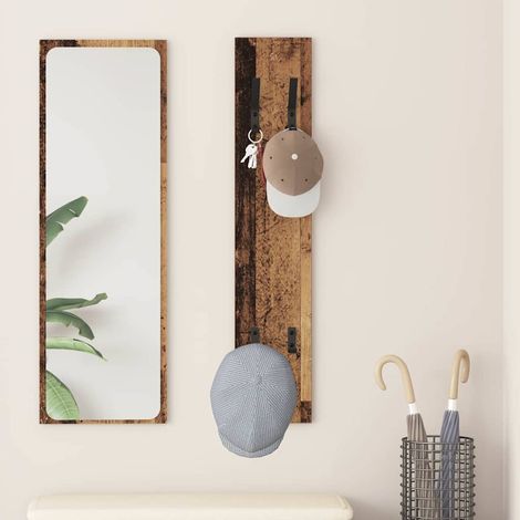Perchero de pared Madera vieja 20 x 1.5 x 100 cm