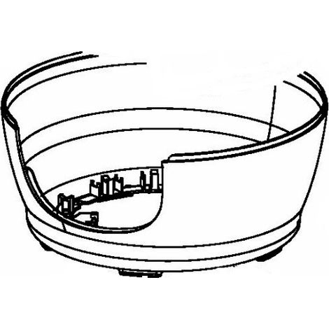 Ersatzteil - Corps inférieur gris clair -  - MOULINEX