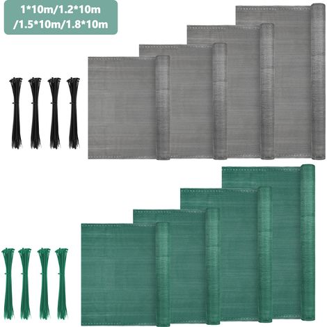 SWANEW Schermo privacy rinforzato verde 150g/m2 1.8x10m Grigio